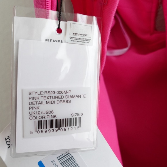 NWT Self-Portrait Pink Strapless A-line Off-Shoulder Flared Midi Dress Prom - Picture 8 of 15